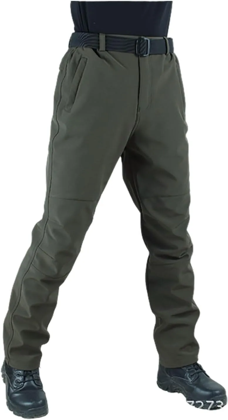 ADHOWBEW Tactical Cargo Pants for Men Elastic Waist Relaxed Fit Big and Tall Construction Pockets Hiking Trousers