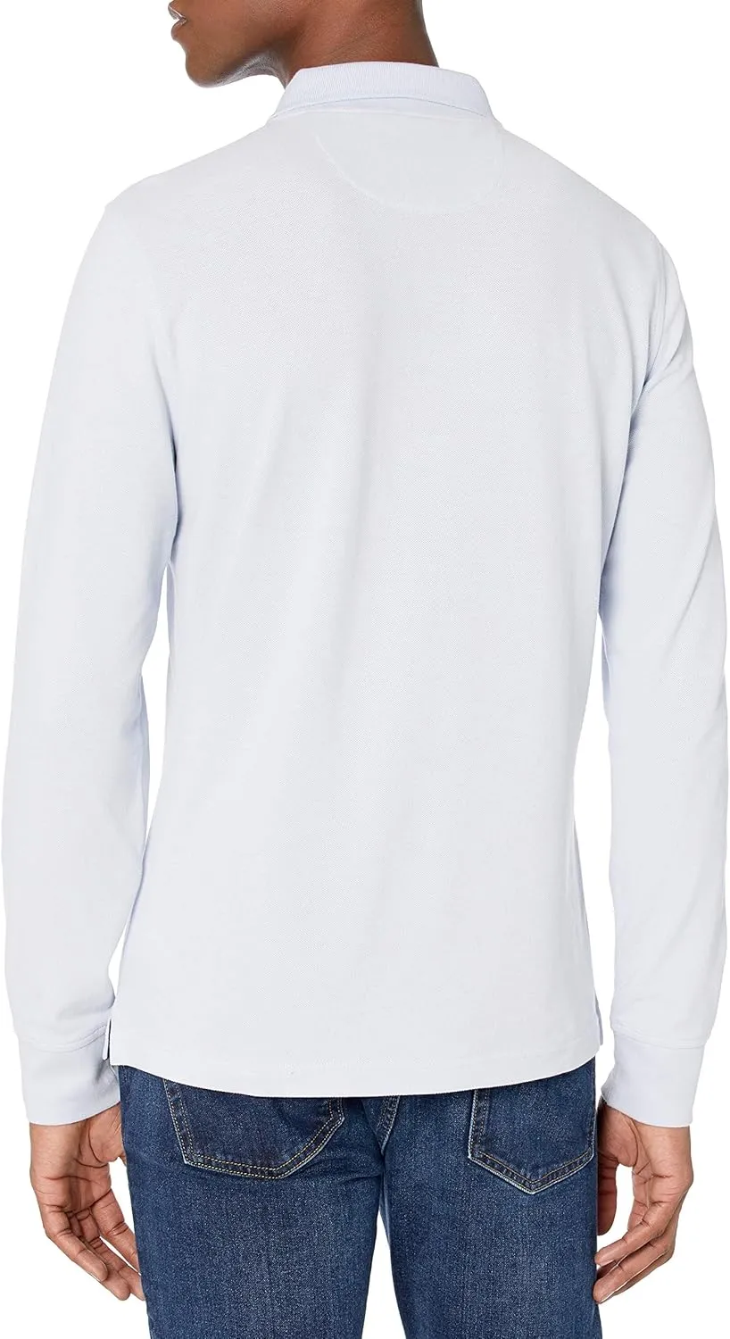 Amazon Essentials Long-Sleeve Polo Shirt for Men, Slim Fit Pique