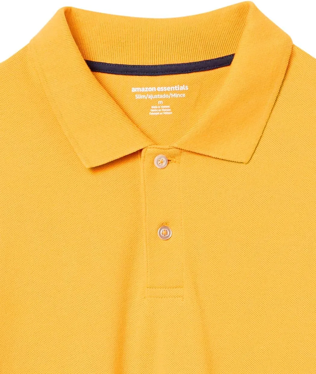 Amazon Essentials Long-Sleeve Polo Shirt for Men, Slim Fit Pique