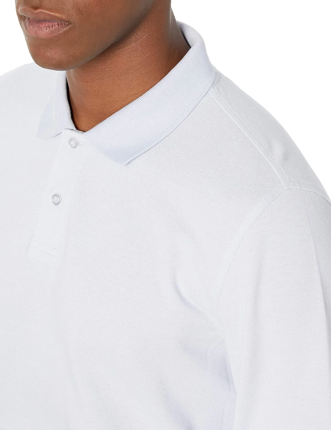 Amazon Essentials Long-Sleeve Polo Shirt for Men, Slim Fit Pique
