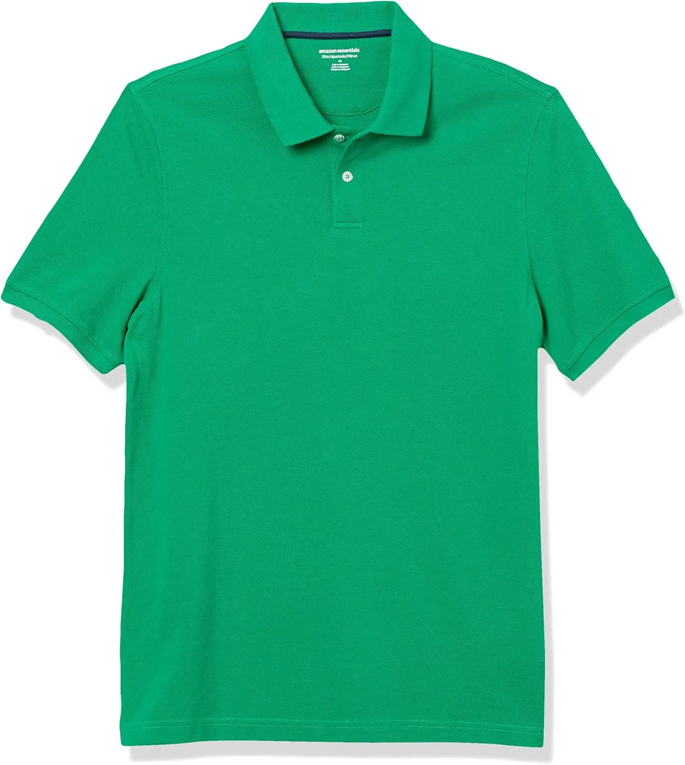 Amazon Essentials Men's Polo Shirts Short Sleeve, Slim-Fit Cotton Pique