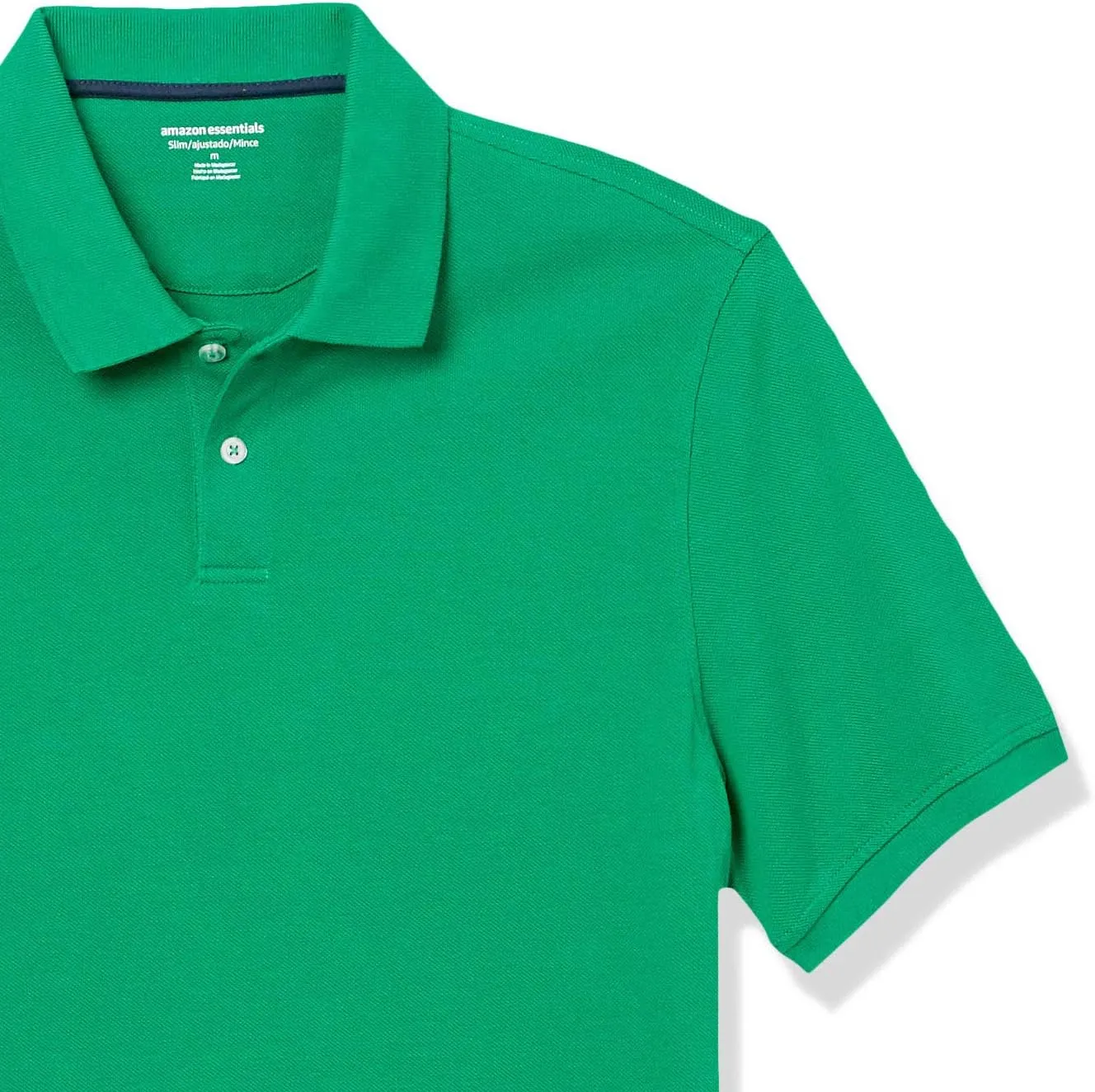 Amazon Essentials Men's Polo Shirts Short Sleeve, Slim-Fit Cotton Pique