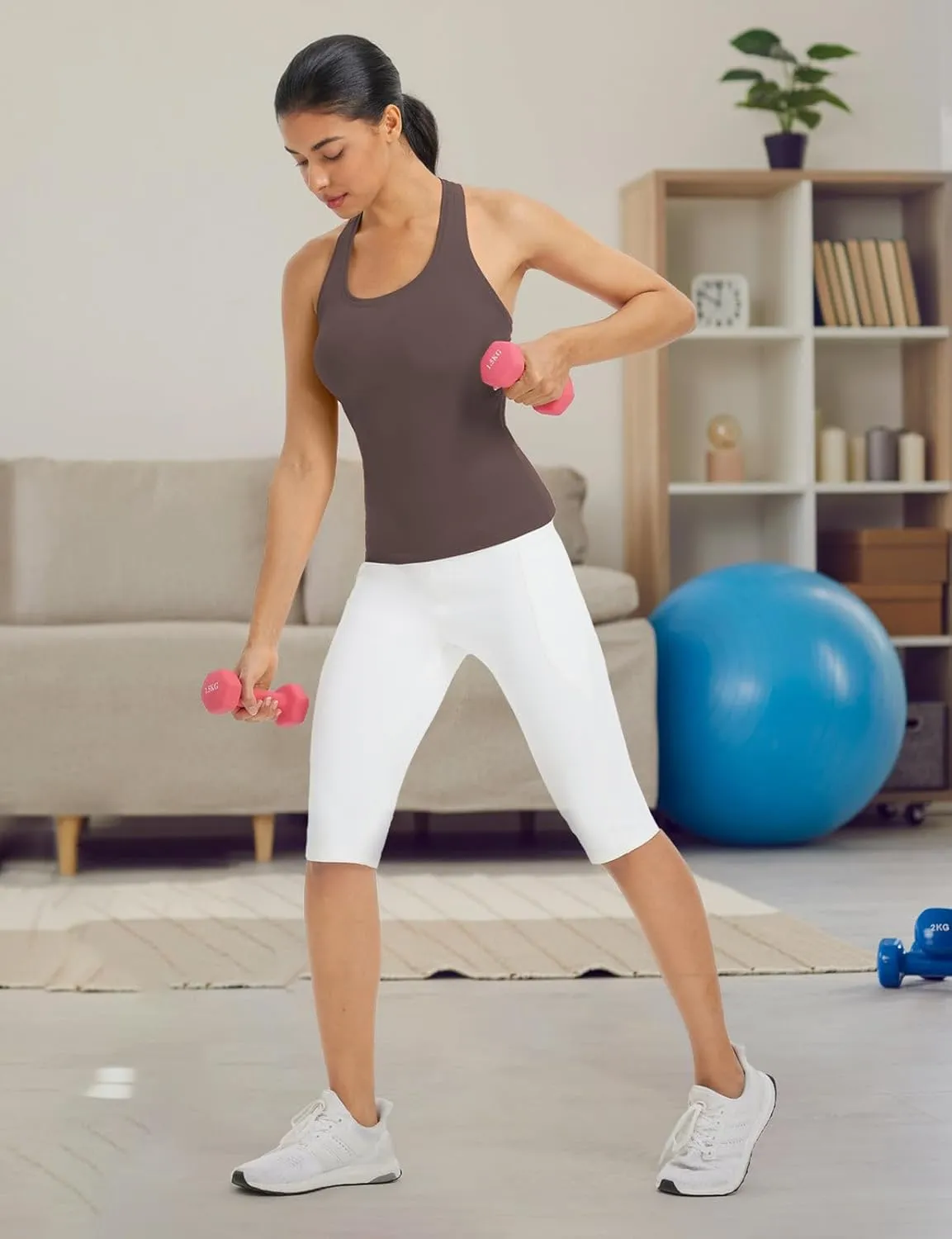 baleaf Women's Racerback Workout Tank Tops Racer Back Yoga Gym Athletic Running Sleeveless Shirts Camisole