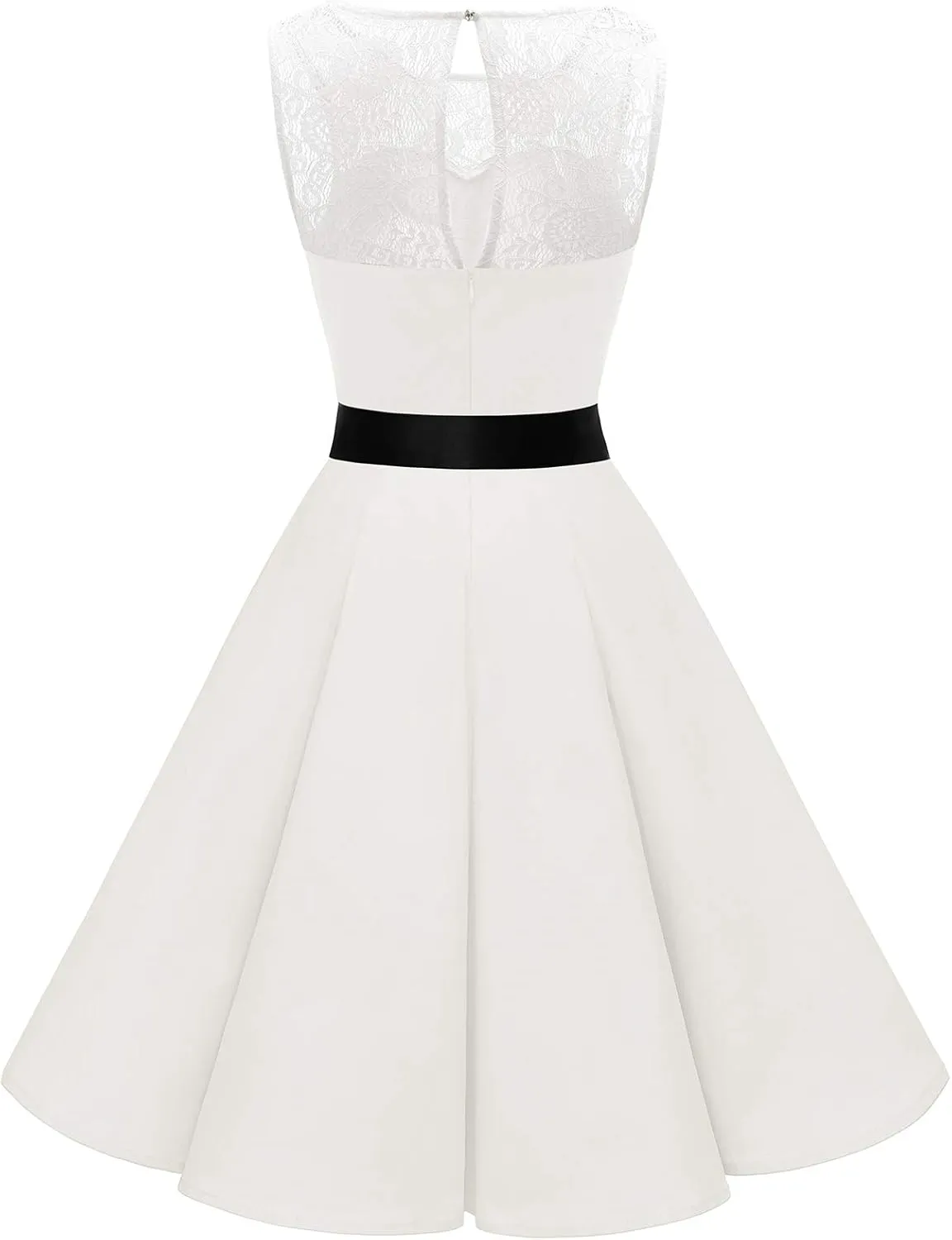 Bbonlinedress Women's 1950s Vintage Rockabilly Swing Dress Lace Cocktail Prom Party Wedding Guest Dress