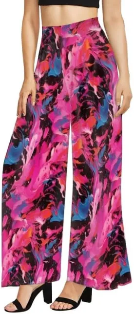 Blood Splatter Women's High Waist Pants Colorful Colorblock Beach Palazzo Long Pant Polka Dot Lounge Pant Trouser