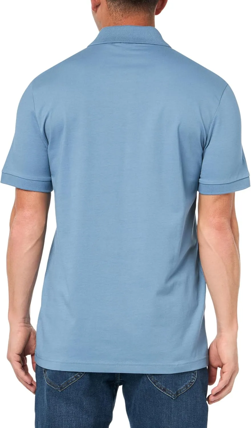 BOSS Men's Square Patch Logo Slim Fit Pique Polo Shirt