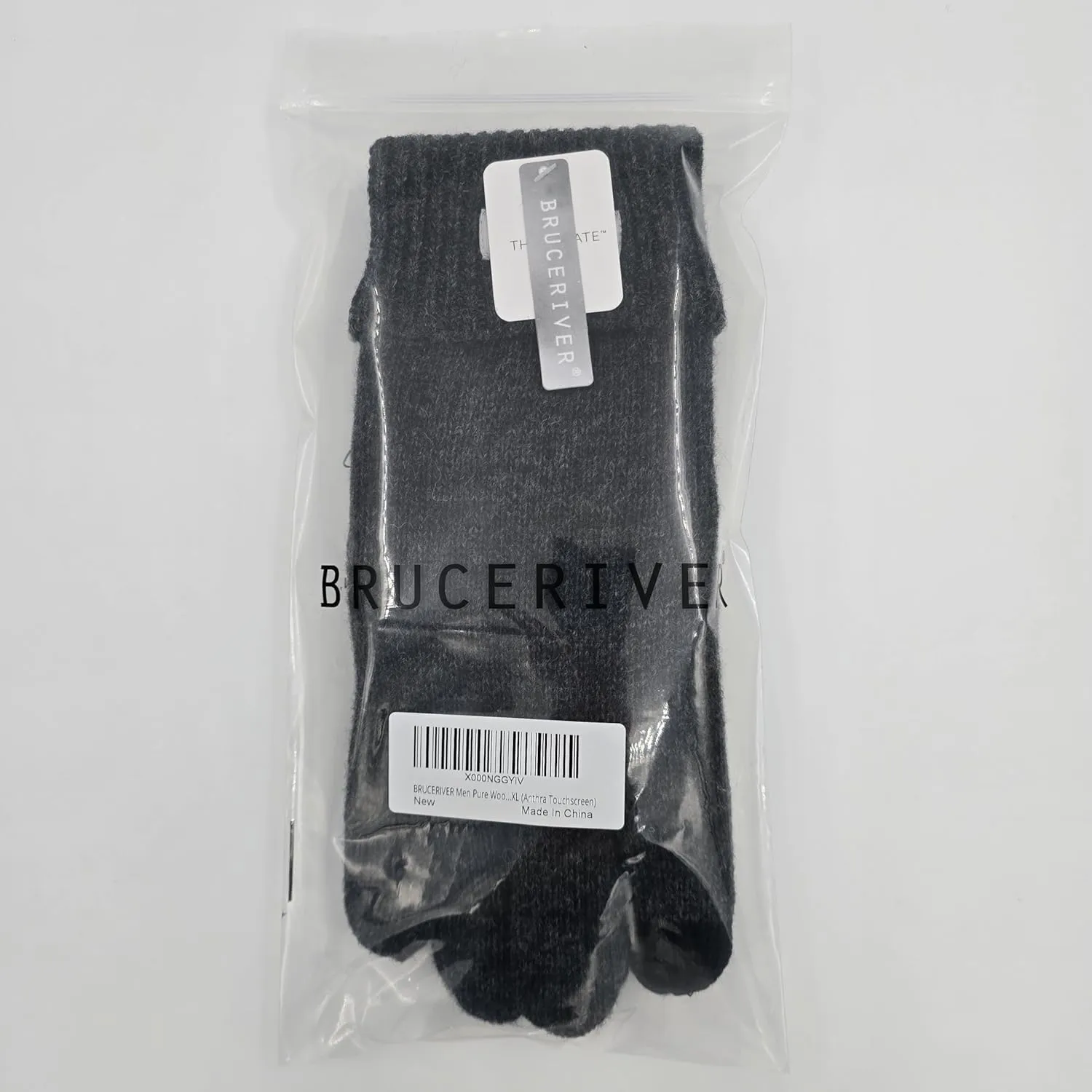 BRUCERIVER Men's Pure Wool Knitted Gloves with Thinsulate Lining