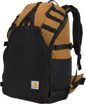 Carhartt 45L Nylon Internal Frame Hiking, Durable Camping & Backpacking Pack W/Hydration Port, Daypack for Men & Women, Brown, One Size