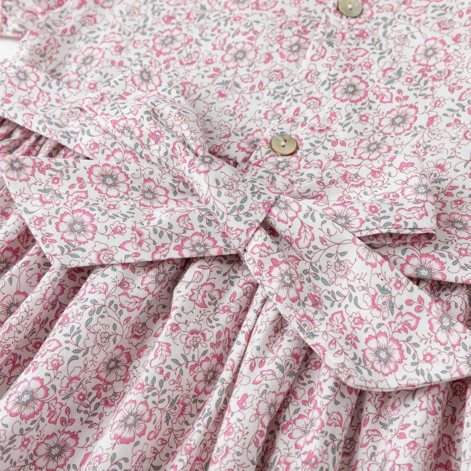 Curipeer Little Girls Summer Dress Floral Short Sleeve Cotton Casual Outfit Dress 12M-8Y