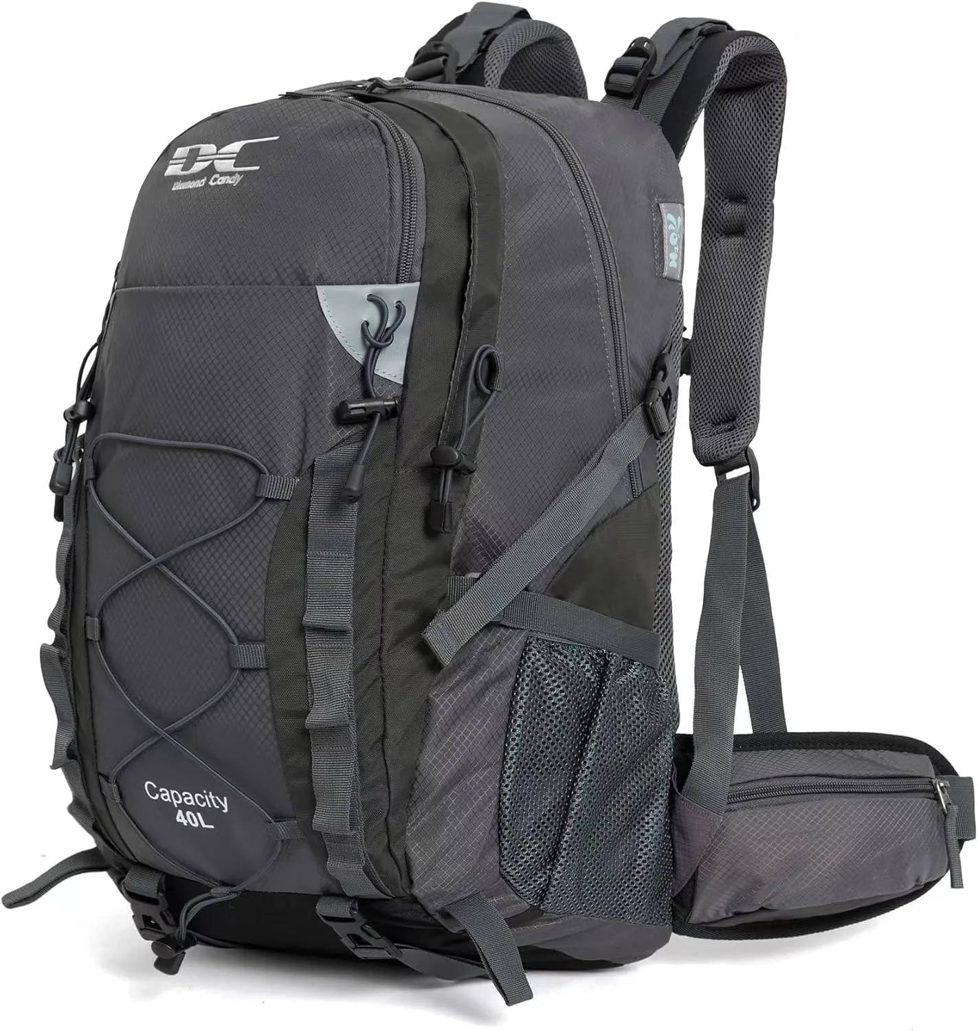 Diamond Candy Waterproof Hiking Backpack for Men and Women, Lightweight Day Pack for Travel Camping