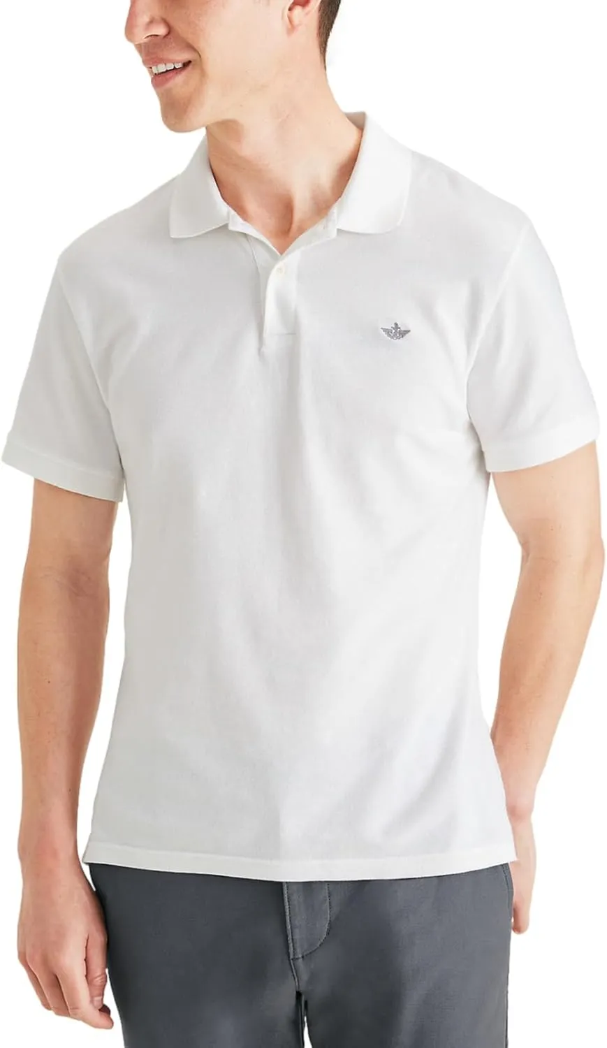 DOCKERS Mens Slim Fit Short Sleeve Polo