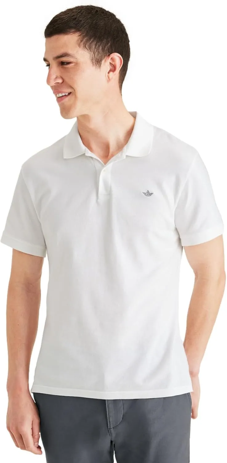 DOCKERS Mens Slim Fit Short Sleeve Polo