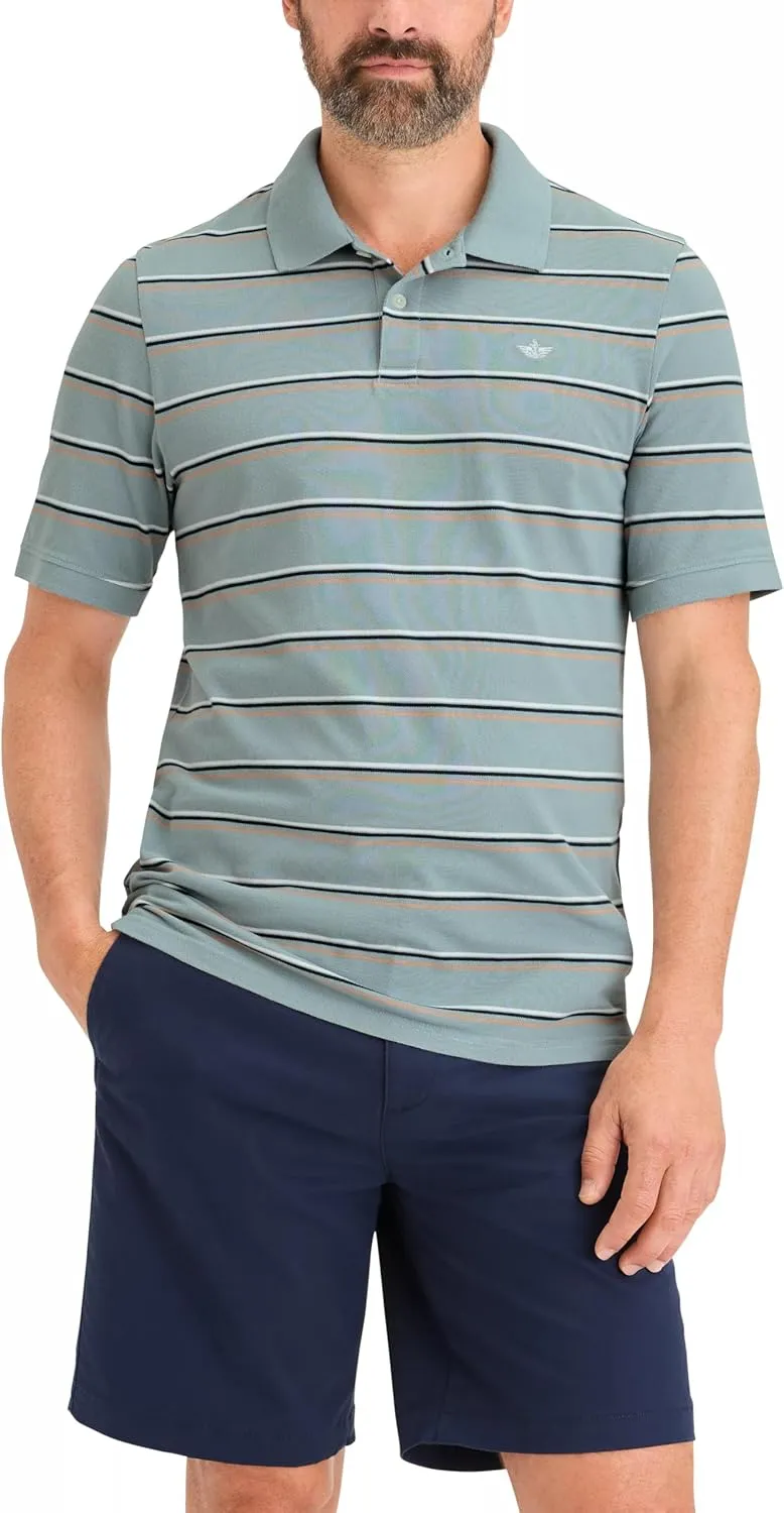 DOCKERS Men's Slim Fit Short Sleeve Polo