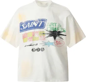 DONCARE "Saint Men's Round Neck Heavyweight Short Sleeve Spring Summer CasualT-Shirts
