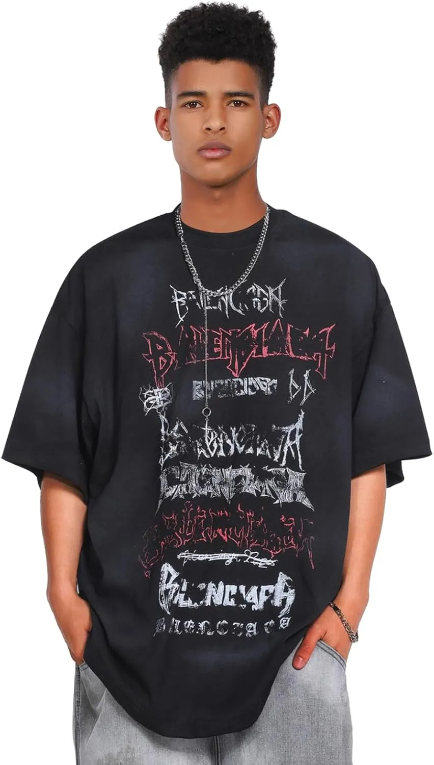 DONCARE "Saint Men's Round Neck Heavyweight Short Sleeve Spring Summer CasualT-Shirts
