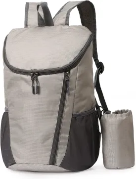 DOVO Hiking Backpack, Waterproof and Wear-resistant Lightweight Backpack Packable,Outdoor Travel Camping Daypack Foldable-GERY
