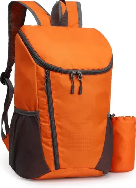 DOVO Hiking Backpack, Waterproof and Wear-resistant Lightweight Backpack Packable,Outdoor Travel Camping Daypack Foldable-ORANGE