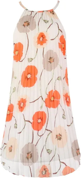 Ellames Women's 2024 Summer Spaghetti Strap Pleated Casual Swing Dress with Belt
