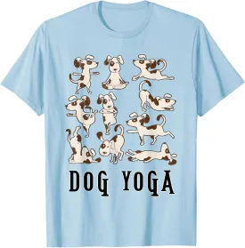 Fun Dog Yoga Gift T Shirt - Cute Family Wear Lt T-Shirt