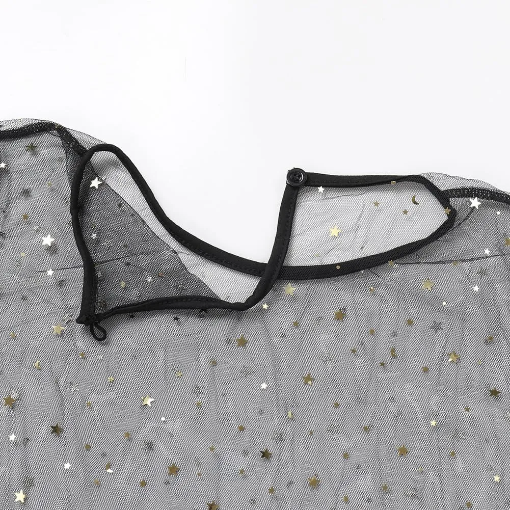 FYMNSI Women's Sexy Glitter Sheer Mesh Dress See Through Fishnet Dress Long T-Shirts Bikini Cover Up Beach Swimwear Clubwear