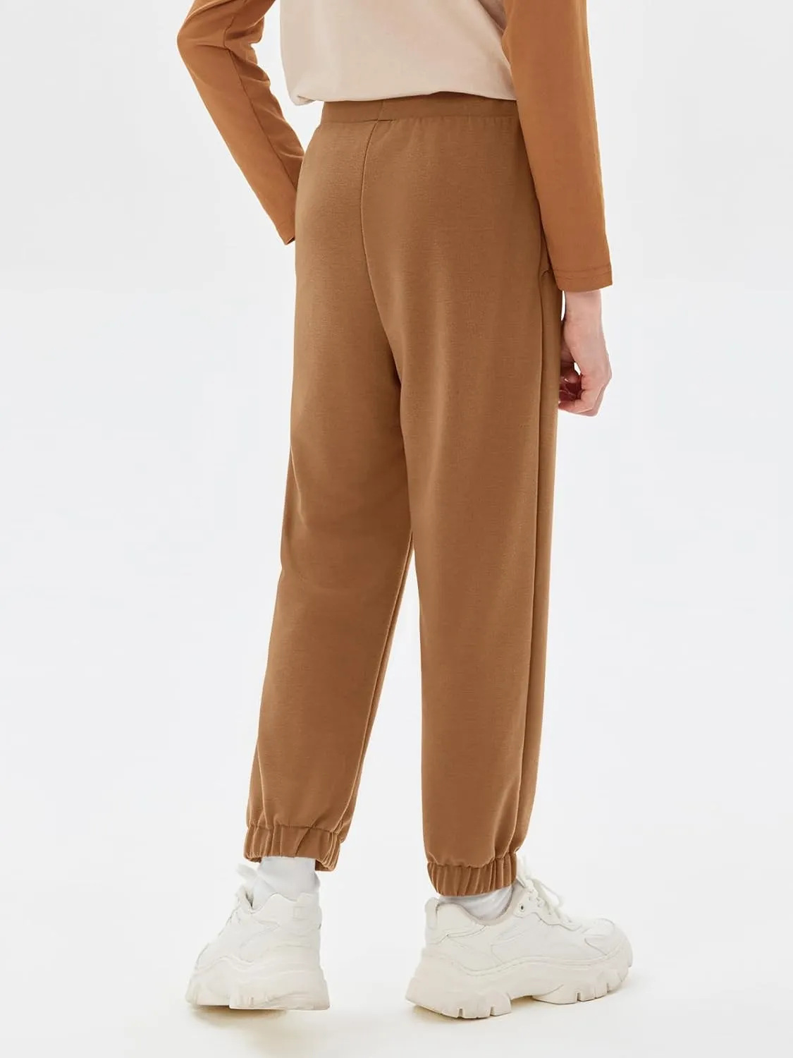 Haloumoning Boys Athletic Sweatpants Basic Elastic Waist Joggers Active Pants with Pockets 5-14 Years