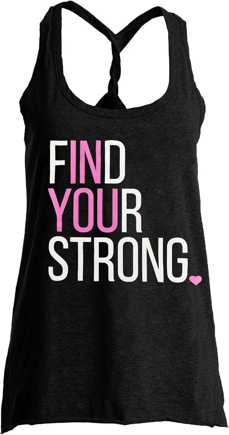 IRISGOD Womens Workout Tank Tops Summer Graphic Twisted Back Sleeveless Tops Athletic Gym Shirts