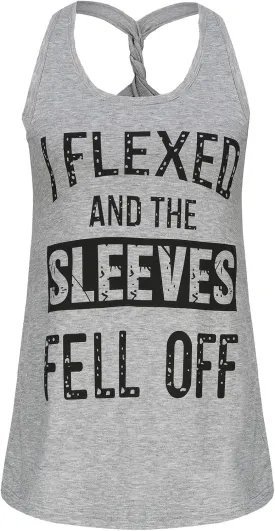 IRISGOD Womens Workout Tank Tops Summer Graphic Twisted Back Sleeveless Tops Athletic Gym Shirts