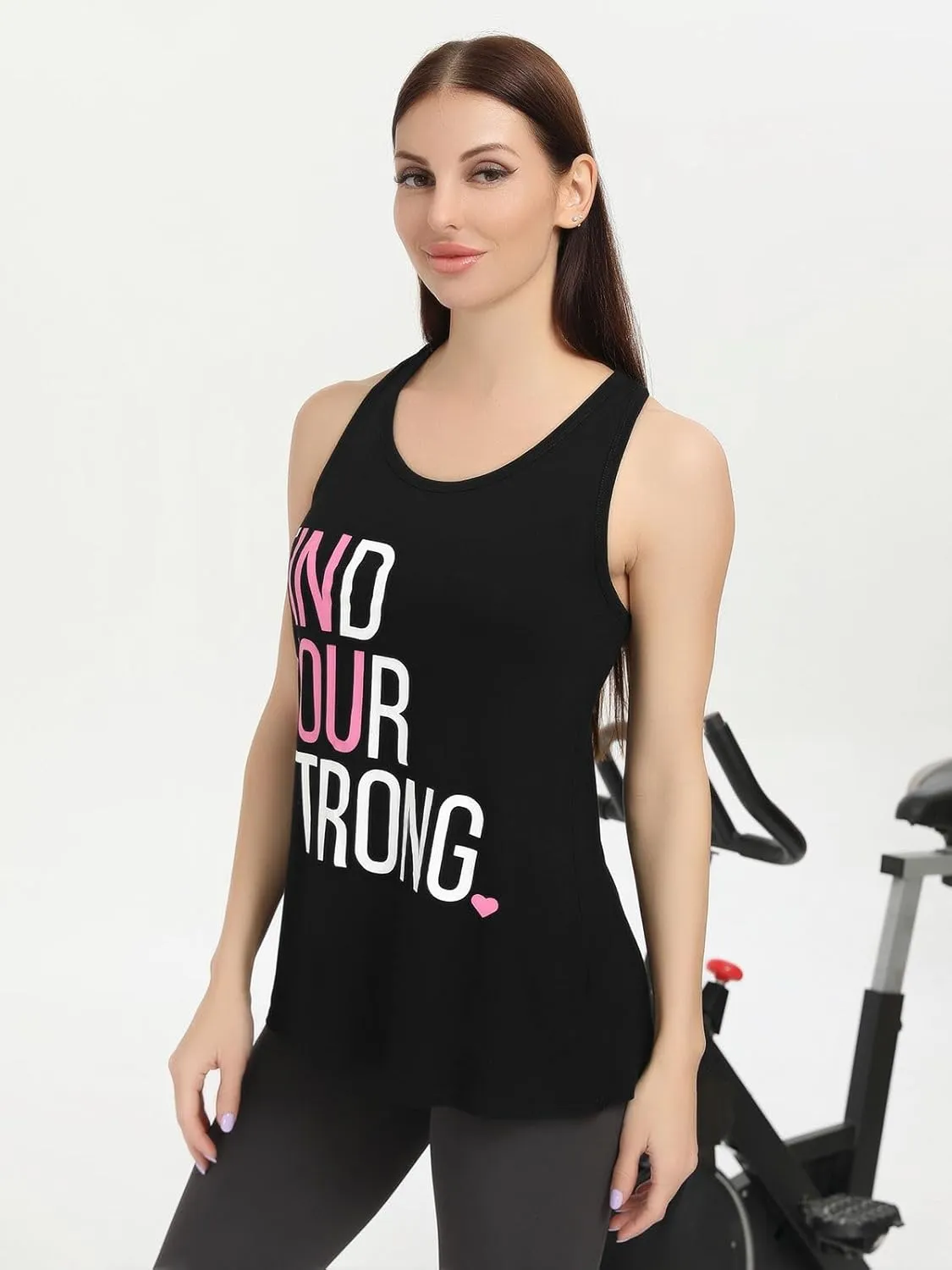 IRISGOD Womens Workout Tank Tops Summer Graphic Twisted Back Sleeveless Tops Athletic Gym Shirts