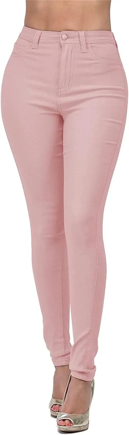 Jeggings for Women Tummy Control Stretchy Pull On Tall Long Work Jeans High Waisted Skinny Jean Leggings with Pockets