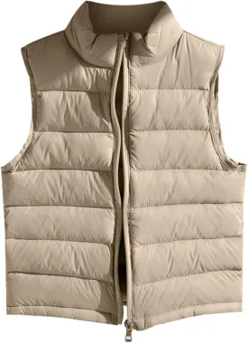 Kids Baby Girls&Boys Winter Puffer Vest Cute High Neck Vest Lightweight Quilted Puffer Sleeveless Jacket Outwear