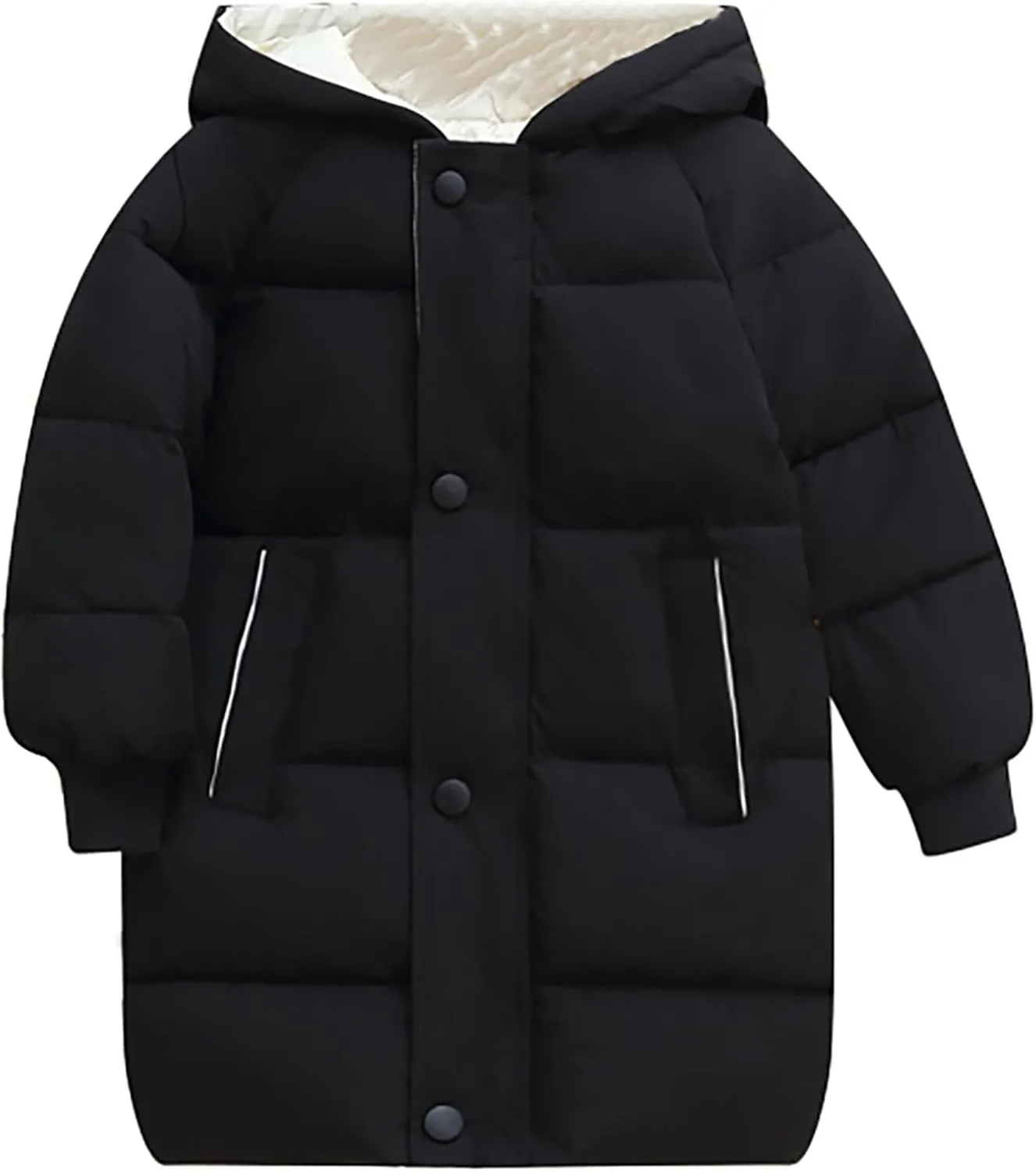 Kids Long Winter Coats Hooded Heavyweight Puffer Coat Warm Padded Jacket for Boys Girls Toddler Parka Snow Outwear