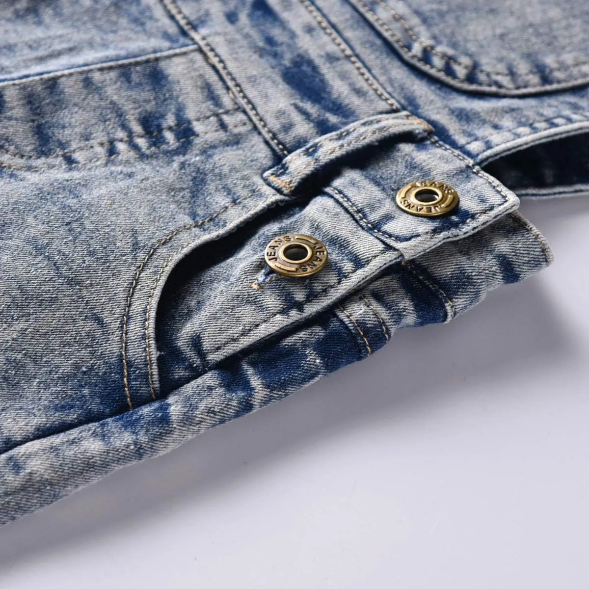 KIDSCOOL SPACE Baby Little Girl Jean Overalls,Big Ripped Denim Shortall