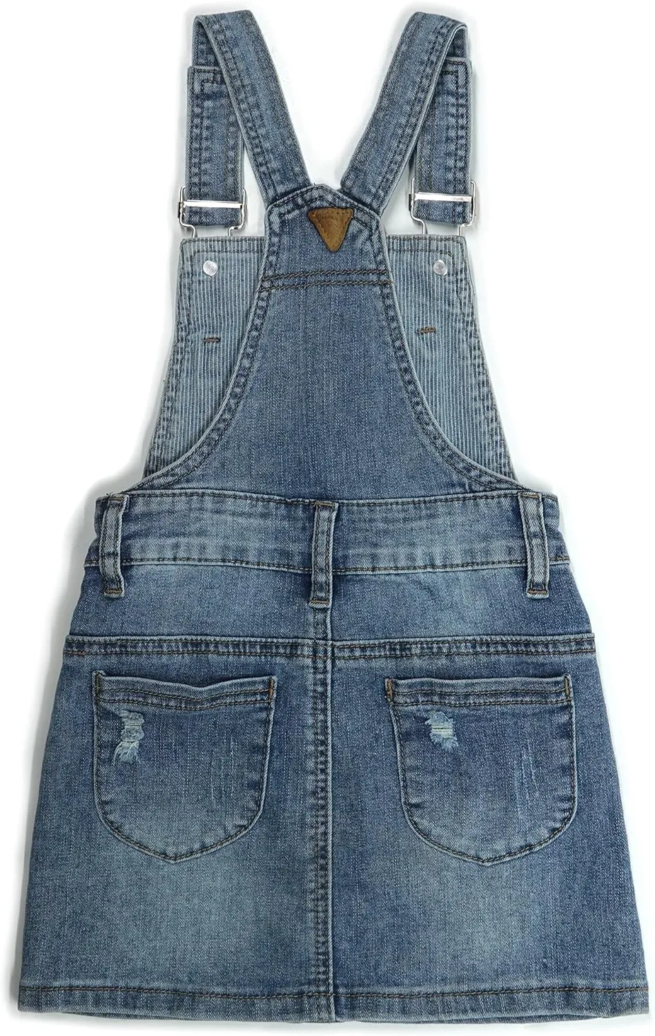 KIDSCOOL SPACE Baby Little Girls Skirt,Ripped Soft Strechy Denim Girls Summer Overalls Dress