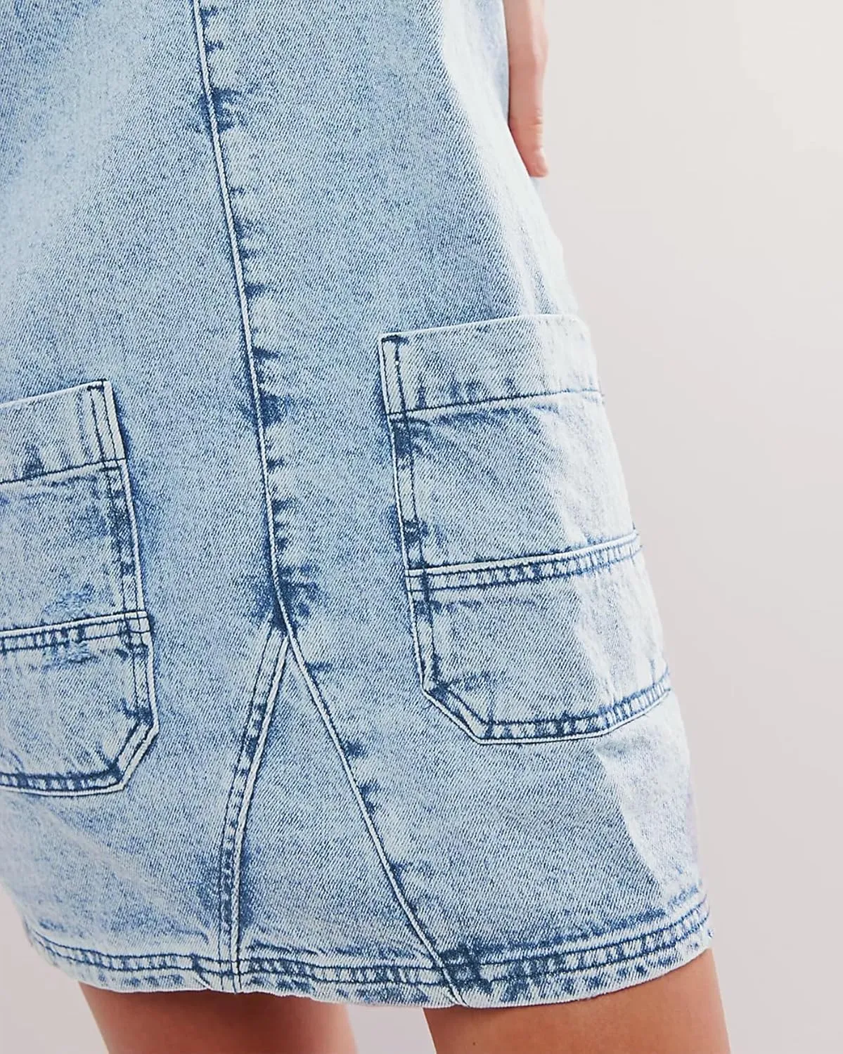 LifeShe Women's Denim Overall Dress Sleeveless Jean Romper Mini Dress Adjustable Strap Denim Jumper Dresses