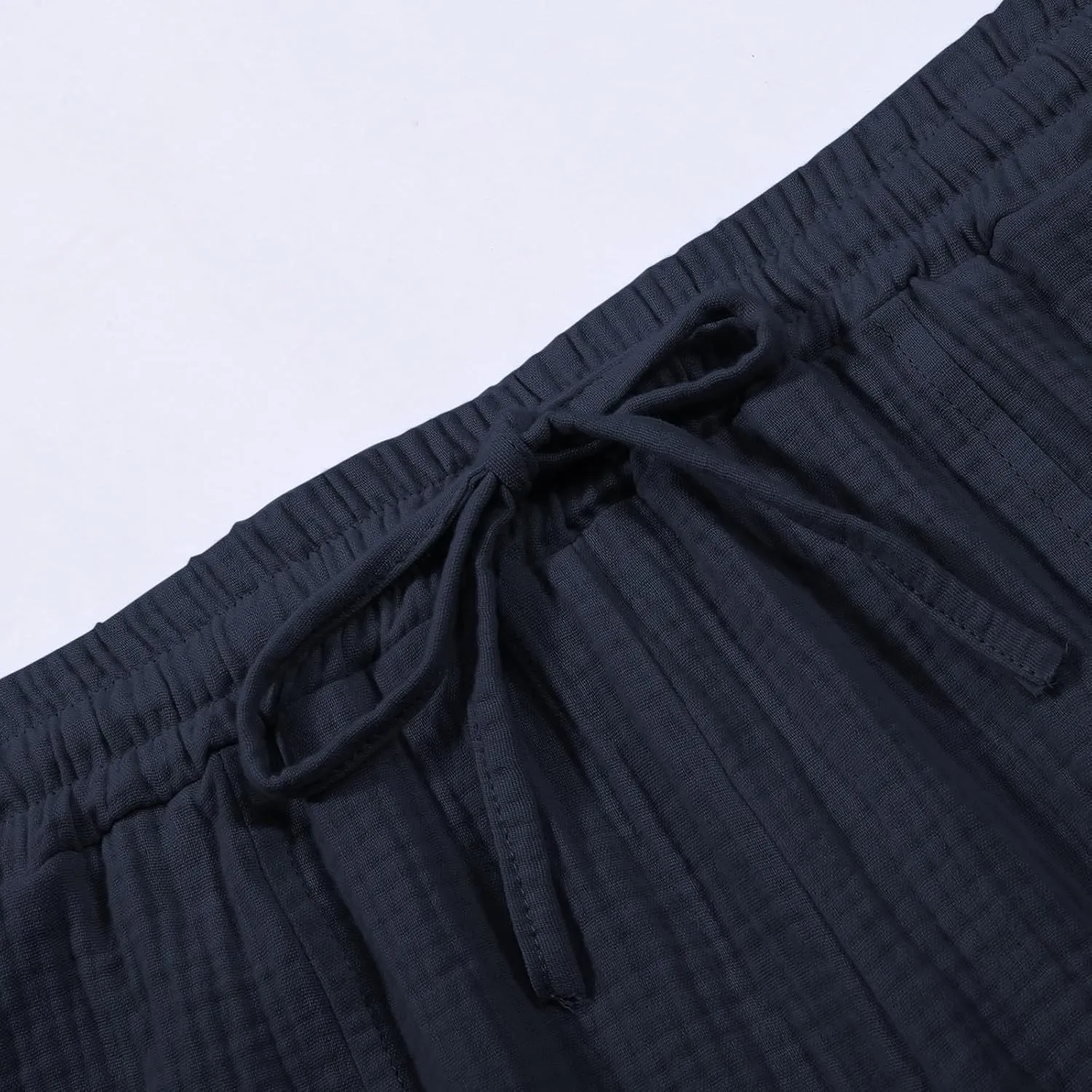 Linen Shorts for Women 2025 Summer Casual Shorts Comfy Elastic High Waisted Drawstring Beach Shorts Pajama Pants with Pockets