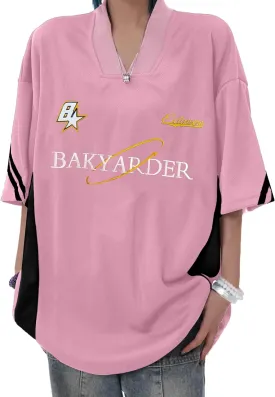 Mens 90s Vintage Jerseys Hip Hop Oversize Shirts Sports Casual Unisex Streetwear Tshirt