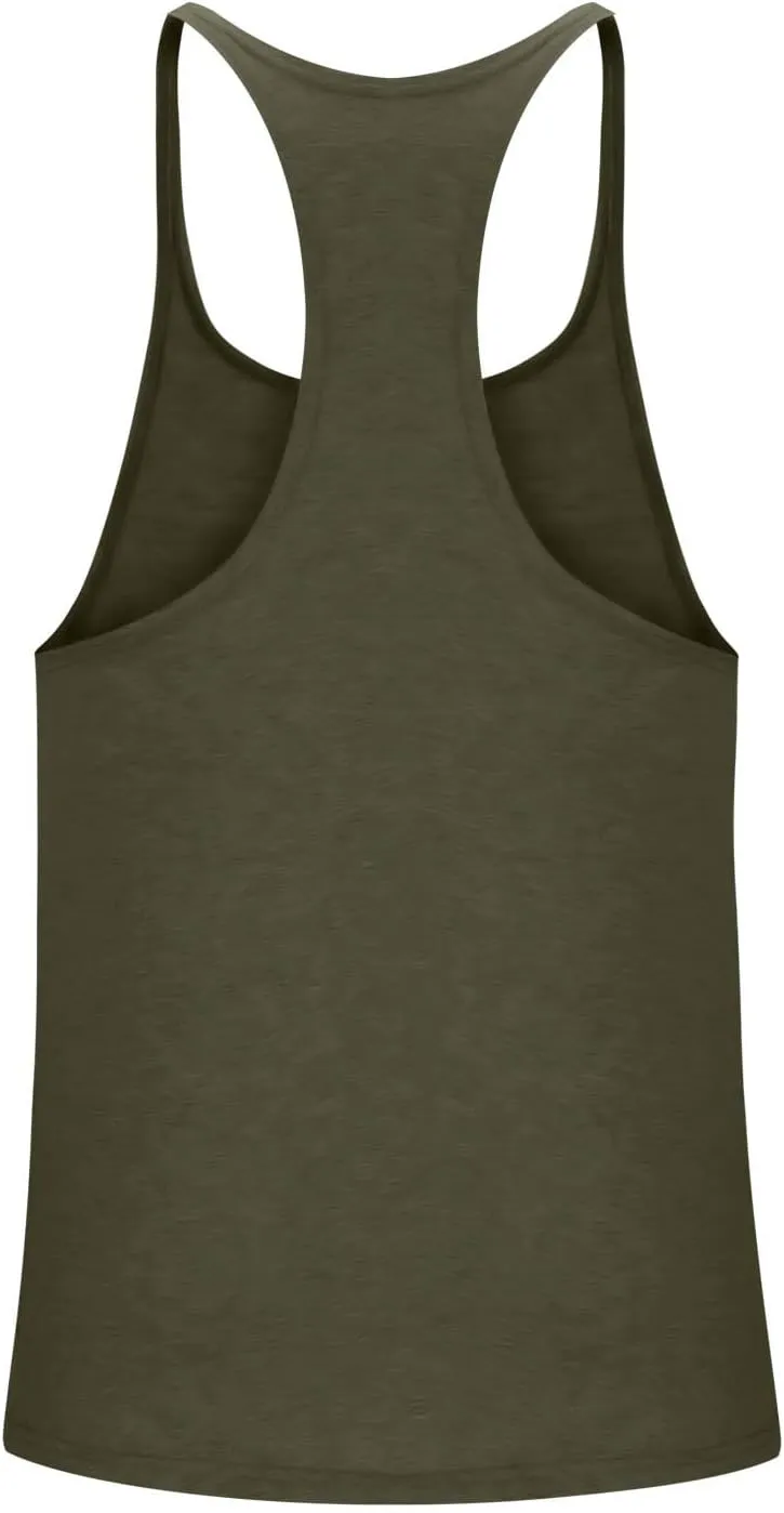 Mens Basic Stringer Tank Tops Y-Back Bodybuilding Muscle Sleeveless T-Shirts Cotton Gym Workout Fitness Tank Shirt