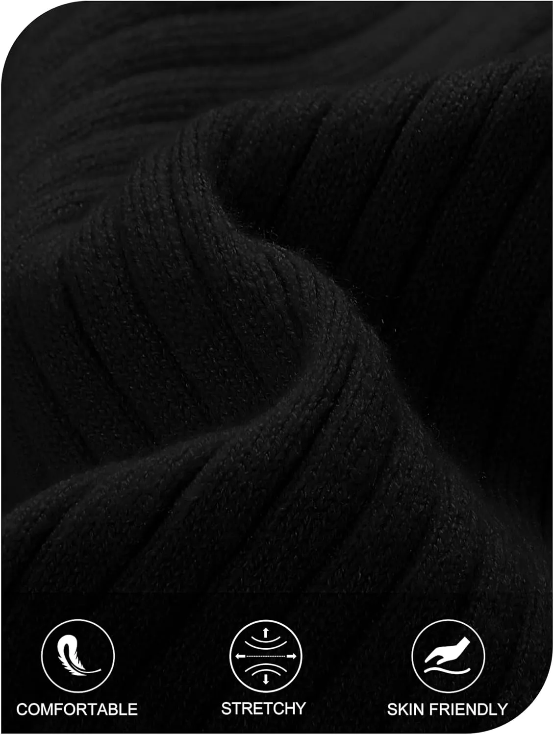 MEROKEETY Women's 2025 Long Sleeve Mini Sweater Dress Crewneck Ribbed Knit A Line Pleated Swing Short Dresses