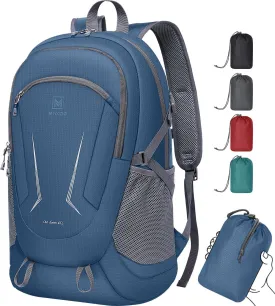 MIYCOO Backpack - Ultra Lightweight Packable Backpack for Travel Camping, 45L Hiking Back Pack Waterproof Foldable Daypack for Men Women Blue