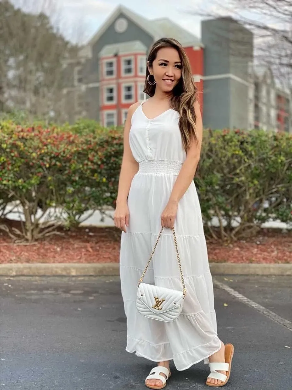 PRETTYGARDEN Sundress for Women 2025 Summer Spaghetti Strap Sleeveless High Waist Beach Long Maxi Dresses