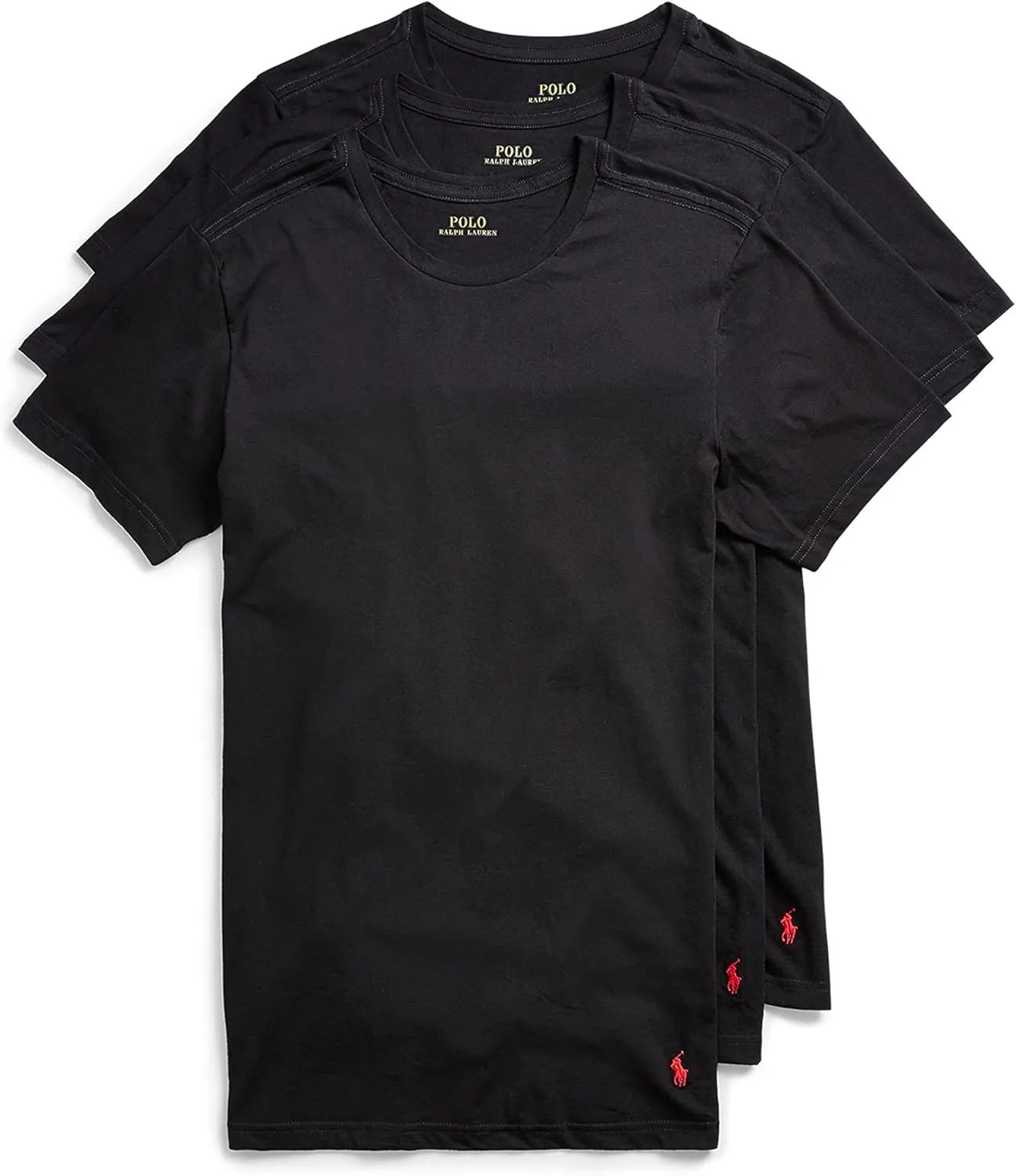 RALPH LAUREN Men's Slim Fit Cotton Crew Undershirts, 3 Pack