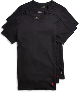 RALPH LAUREN Men's Slim Fit Cotton Crew Undershirts, 3 Pack