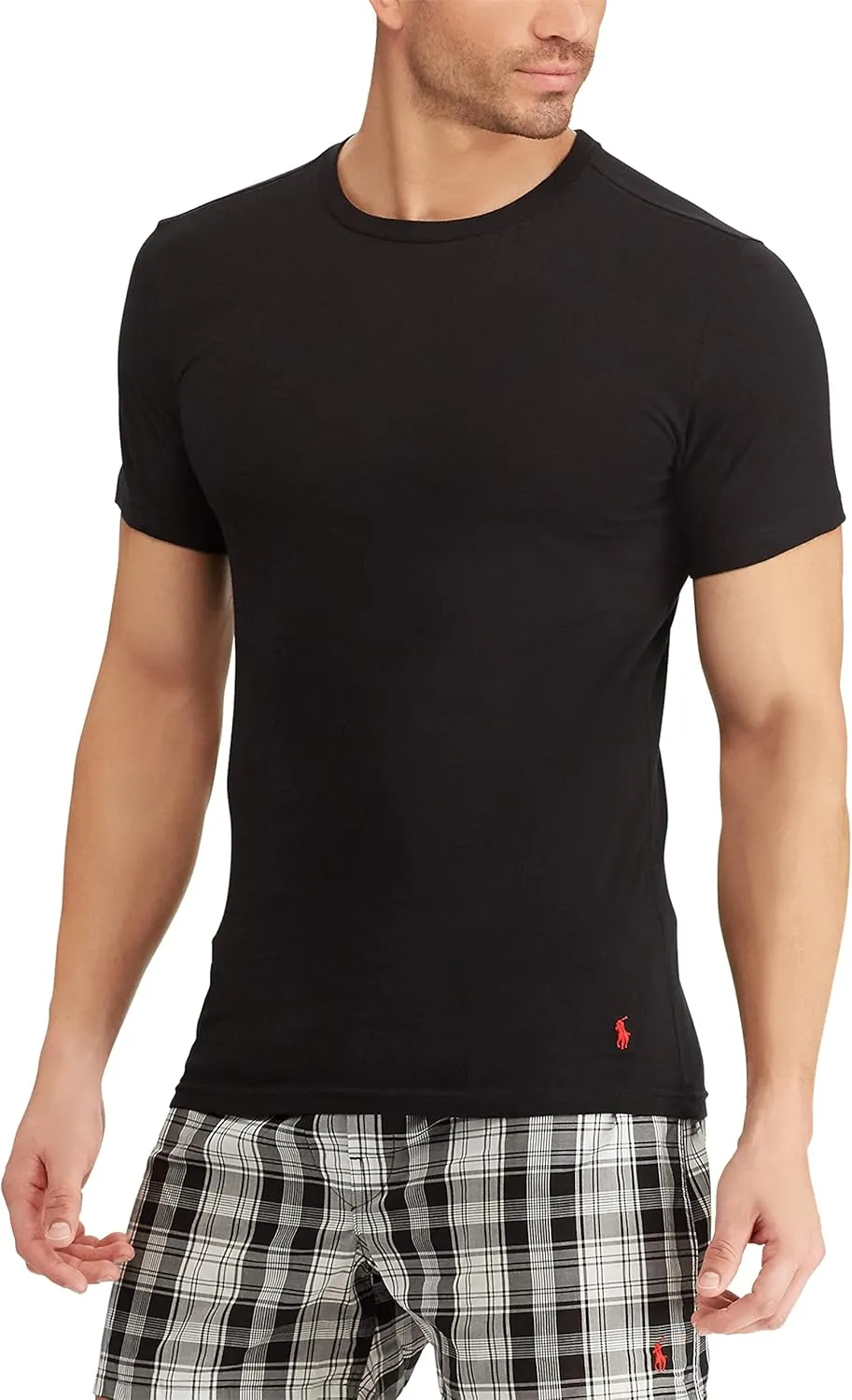 RALPH LAUREN Men's Slim Fit Cotton Crew Undershirts, 3 Pack
