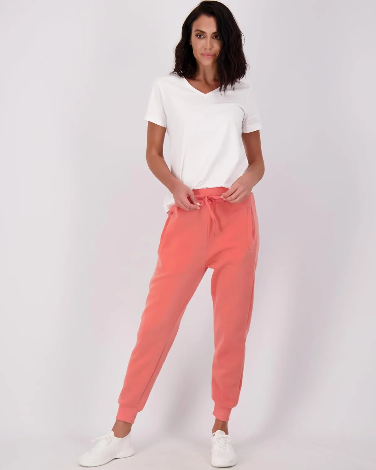 Real Essentials 3 Pack: Women's Ultra-Soft & Warm Fleece Joggers Sweatpants with Pocket (Available in Plus Size)