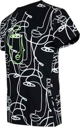 Screenshotbrand Mens Hipster Hip-Hop Urban Tees - NYC Street Fashion Longline Print T-Shirt