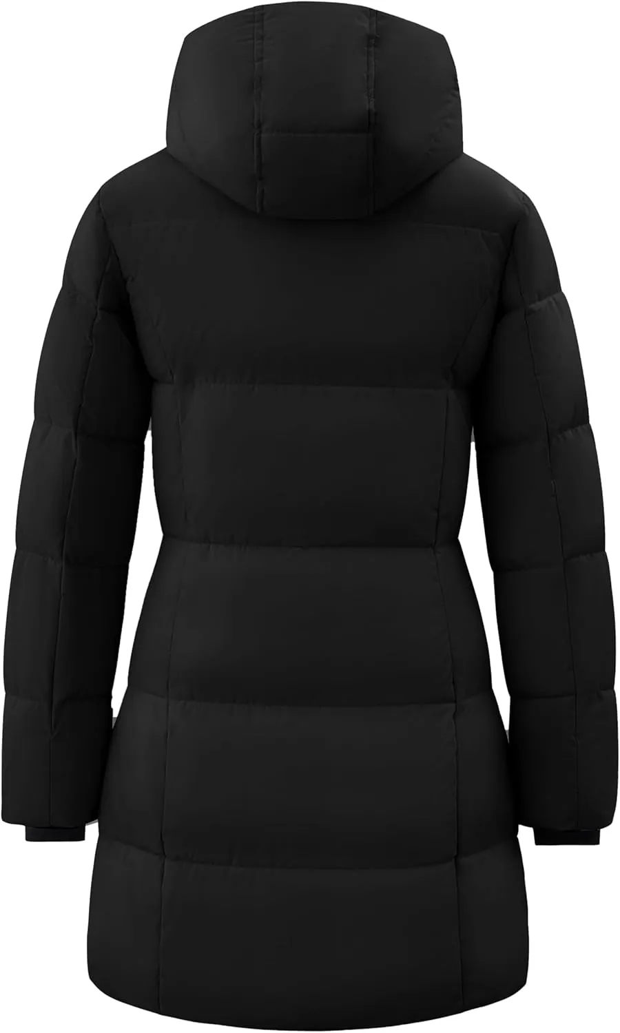 Skieer Women's Winter Coat Warm Padded Long Puffer Jacket Waterproof Hooded Snow Coat