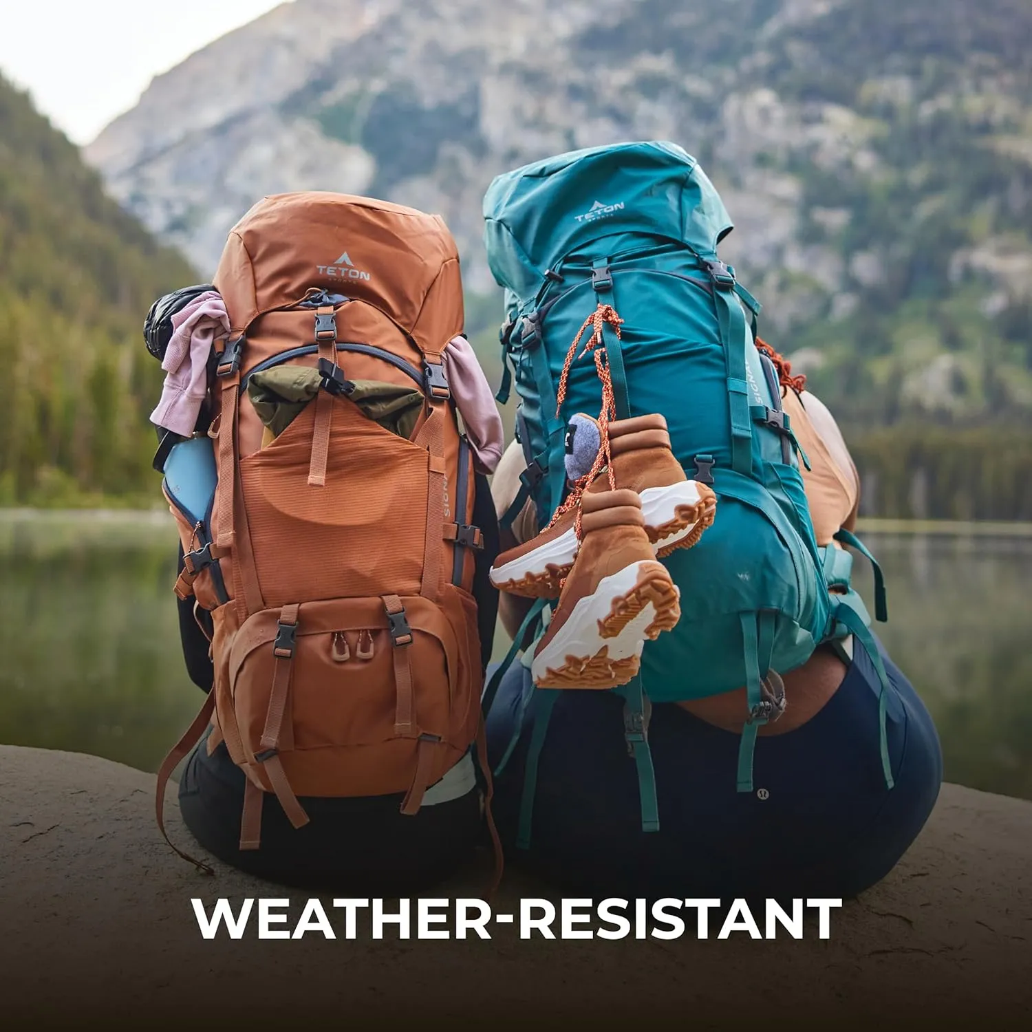 Teton 65L Signal backpack, durable and ready for hiking, camping or backpacking. Perfect lightweight travel bag with more room than you think, Onyx