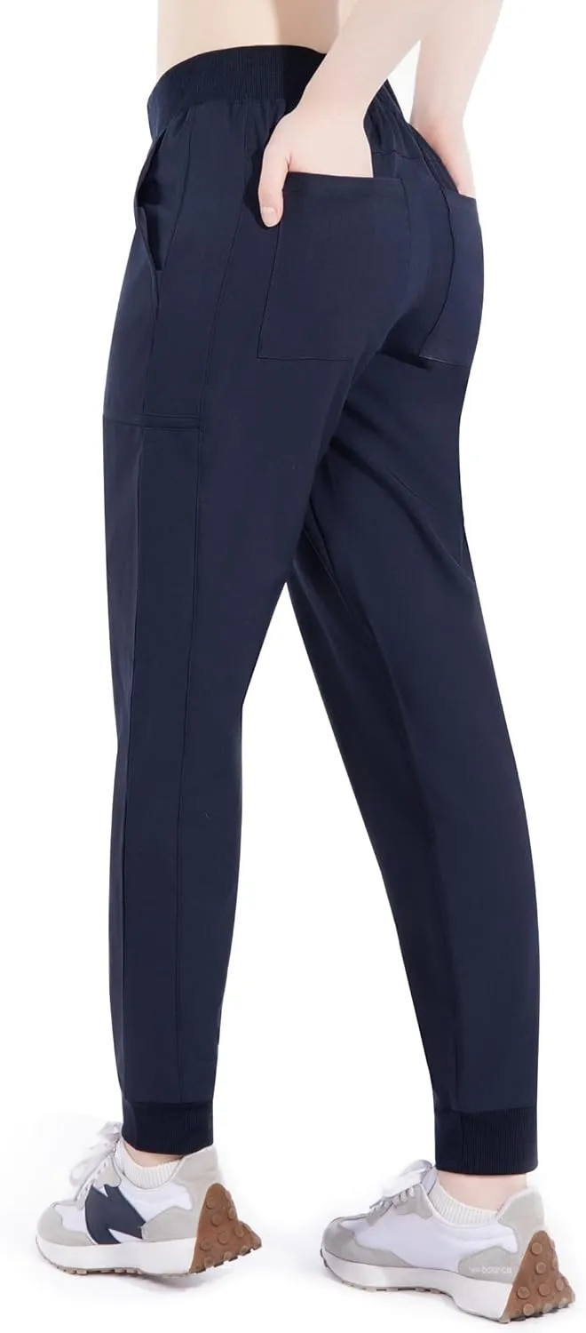Ubon Joggers Pants for Women Lightweight Waterproof Women's Cargo Hiking Pants Lounge Workout Scrub Pants with 6 Pockets
