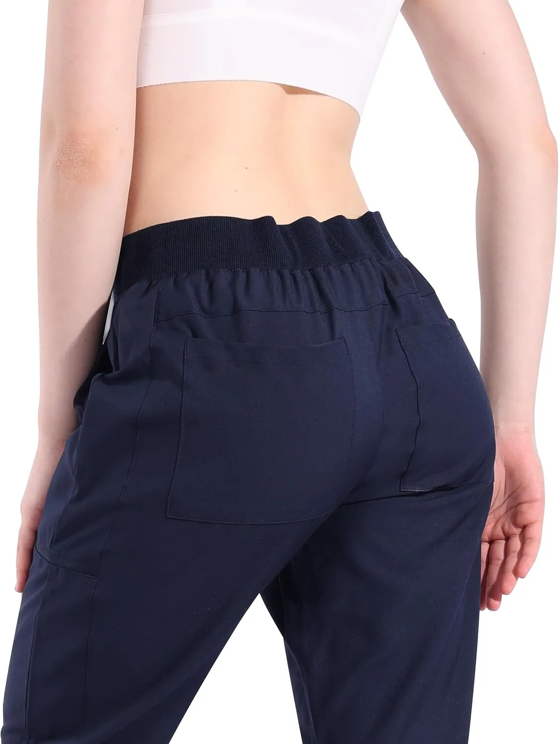 Ubon Joggers Pants for Women Lightweight Waterproof Women's Cargo Hiking Pants Lounge Workout Scrub Pants with 6 Pockets