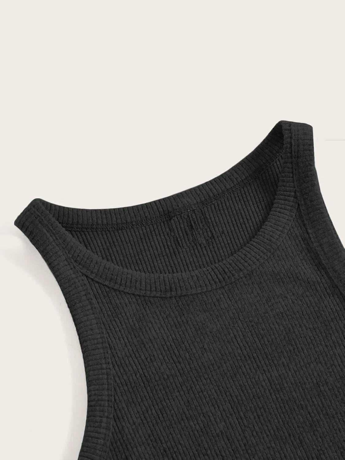 Verdusa Women's Fall Dress Sleeveless Ribbed Knit Midi Tank Dress Wedding Guest Dress Sweater Dresses